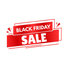 Eye-catching Red Geometric Black Friday Sale Banner for Web Design, E-commerce Marketing, and Retail Discount Advertising.