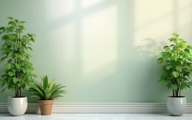 Clean Background for Online Meetings with Greenery. High quality