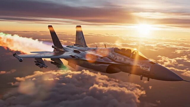 Indian Air Force Fighter Jet Taking Off with Massive Waving Flag Backdrop