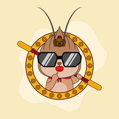 Monkey king or sun wukong figure vector illustration. EPS 10.
