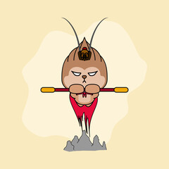 Monkey king or sun wukong figure vector illustration. EPS 10.