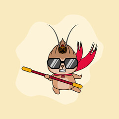 Monkey king or sun wukong figure vector illustration. EPS 10.