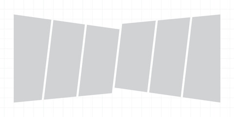 Pictures or photos frame collage, page grid layout abstract photo frames and digital photo wall template