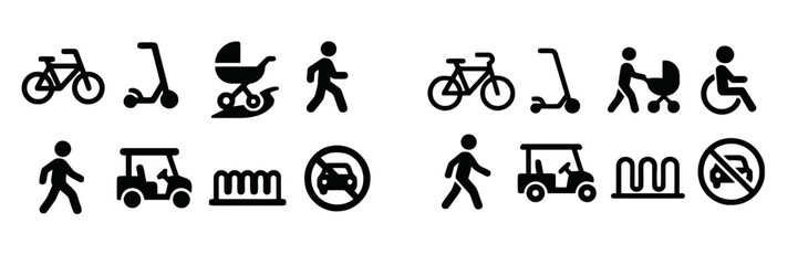 Collection of Transportation and Accessibility Icons