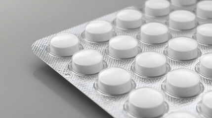 Medical Tablets in Silver Blister Pack