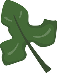 Illustration of a Single Green Leaf