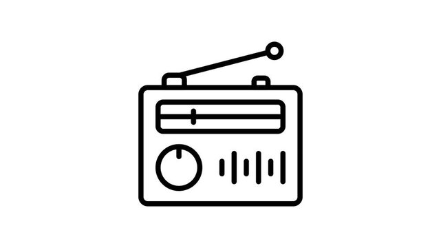 Tune into nostalgia with our Radio animated vector icon! Perfect for vintage-inspired designs and retro vibes.