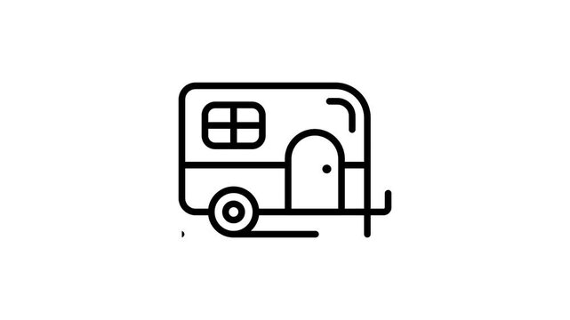 Hit the road with our Camping Van animated vector icon! Ideal for wanderlust designs and outdoor enthusiasts.