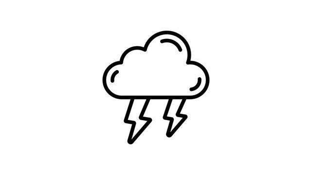 Feel the power of nature with our Thundering animated vector icon