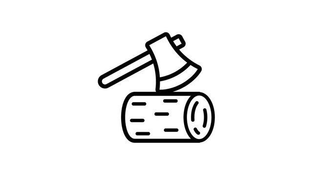 Raise awareness with our Deforestation animated vector icon, Essential for environmental campaigns and conservation efforts.
