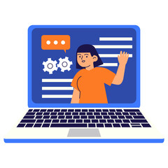 Online Class Illustration