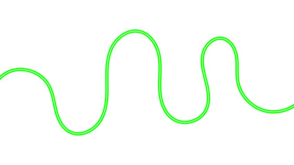 Dynamic Neon Glow Wave Ribbon. Vibrant, Looping, and Smooth Wavy Line Design Elements for Digital Background and Border