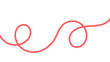 Dynamic Neon Glow Wave Ribbon. Vibrant, Looping, and Smooth Wavy Line Design Elements for Digital Background and Border