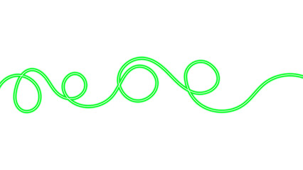 Dynamic Neon Glow Wave Ribbon. Vibrant, Looping, and Smooth Wavy Line Design Elements for Digital Background and Border