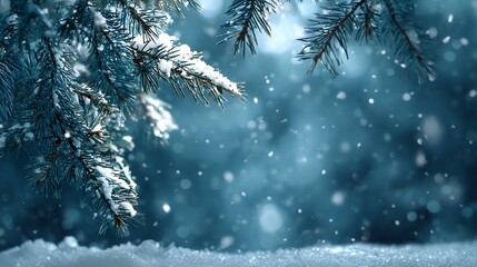 Christmas snow background image