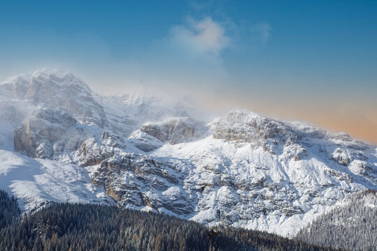 The Tofane in the Ampezzo Dolomites in the splendid Cortina d'Ampezzo