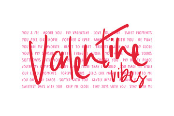 Fototapeta premium Valentine Vibes, Distressed Urban Style Typography for T Shirt Design