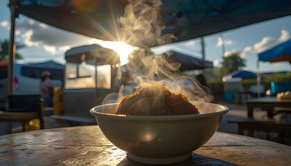 Bakso Malang Outdoor &mdash; Street Tent Bowl Under Blue Sky