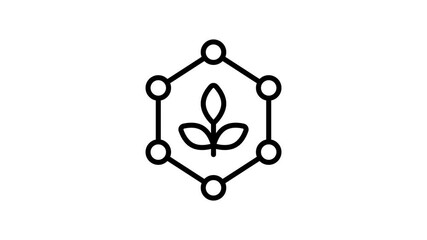 Get this editable vector of paraben free, smart farm animated icon design