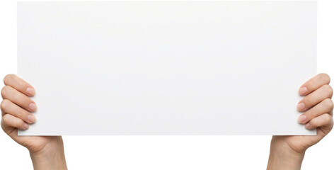 Person Holding White Sign for Message Generative AI

