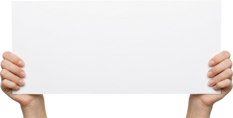 Person Holding White Sign for Message Generative AI

