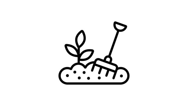 Take a look at this creatively crafted animated icon of gardening in modern style