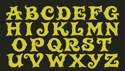 Obraz premium Hand drawn stoner rock font design