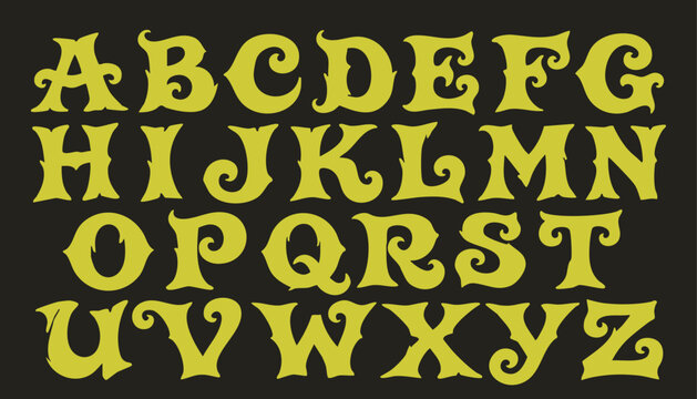 Hand drawn stoner rock font design