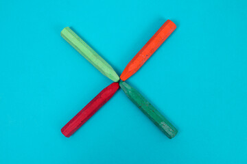 Flat Lay of Student Colored Pencils for Study