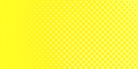 Pop art lemon yellow background in retro comic book style with dotted design, vector illustration eps10