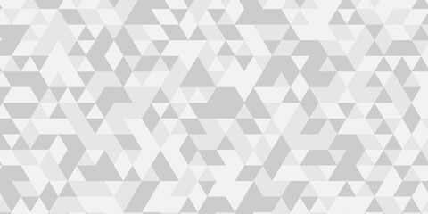 Geometric seamless Polygon mosaic triangle Background. Abstract digital grid light pattern business background. Geometric wall tile and metal diamond cube gray texture.