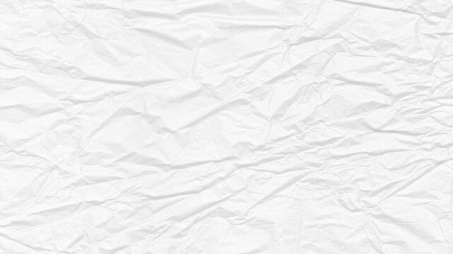 4K Looping White Paper Crumpled Texture Seamless Background