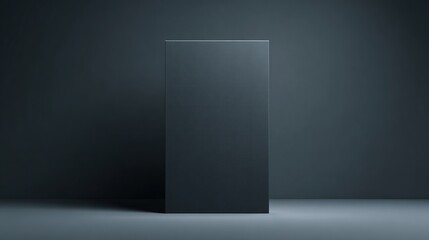 Fototapeta premium Minimalist textured rectangular block on a smooth surface
