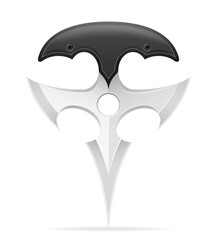 unusual original knife is a melee weapon vector illustration isolated on white background