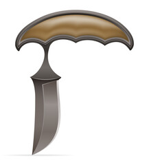 unusual original knife is a melee weapon vector illustration isolated on white background