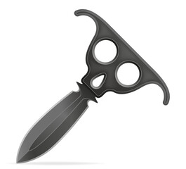 unusual original knife is a melee weapon vector illustration isolated on white background