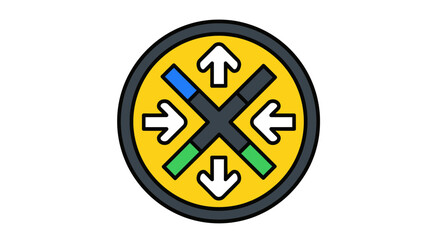 Obraz premium Abstract Digital Network Icon Conceptualizing Data Transmission And System Connection