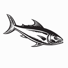 Milkfish Vector Art Illustration Isolated on White Background