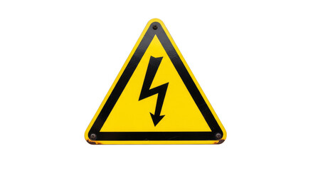 Electric Hazard: Isolated high-voltage warning sign, a visual alert of electrical danger and the potential for serious injury or even fatality.