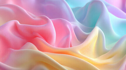 cherry pink, mist blue, apricot yellow and cream white neon fluid gradient wallpaper with sweet dream atmosphere