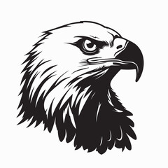 Majestic Eagle Head Vector Design on White Background