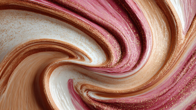 latte art bean paste to almond fluid gradient