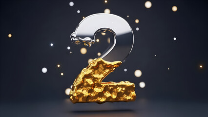 Elegant glass cat sculpture with glowing lights against a dark starry night background