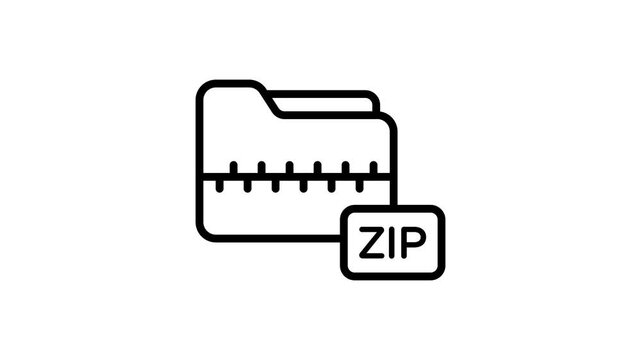 Compressed file, zip folder in trendy design style