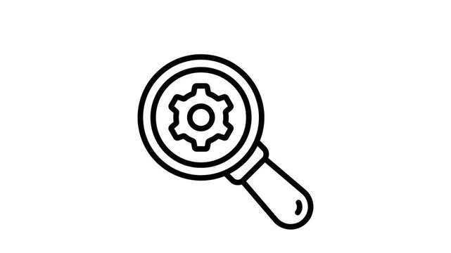 Search engine optimization, setting search animated icon design in modern style