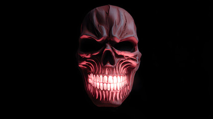 Obraz premium 💀 Isolated black and white human skull vector illustration, a scary symbol of death, horror, and evil for Halloween and vampire themes