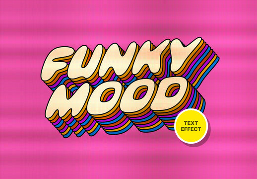 Funky Text Effect Mockup