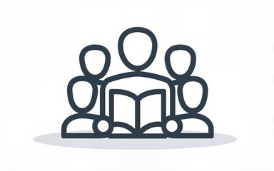 Management small business or company with group of people. Standard care to work to progress. Line icon 12pt. High quality