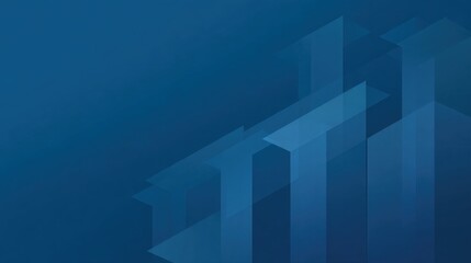 Abstract design featuring layered geometric shapes in varying shades of blue, creating a modern and clean aesthetic.