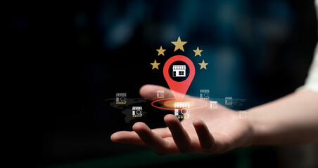 Local business ranking concept highlights brand visibility, location optimization, and customer engagement, helping companies attract nearby clients and improve reputation. Parse